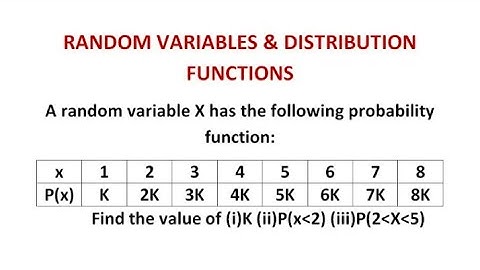 @btechmathshub7050Random Variables &Distribution Functions- Problem