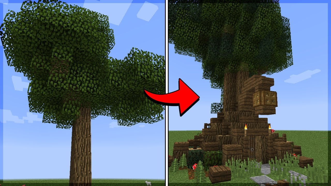 Minecraft, Como construir uma casa na Árvore, Simples casa na Árvore,  Tutorial de sobrevivência.  Confira, Minecraft, Como construir uma casa na  Árvore, Simples casa na Árvore, Tutorial de sobrevivência. #minecraft  #casanaarvore #