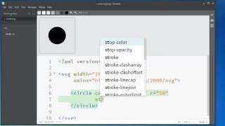 SVG - How to Draw a Circle with a Blue Stroke (or custom color stroke)