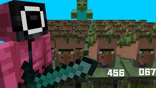 Squid Game with 456 Villagers! HARDCORE MINECRAFT