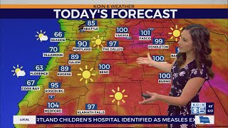 Hot hazy Friday as air quality continues to improve in Portland