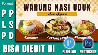 Banner Design, Nasi uduk Banner, Yellow Rice, Lontong Sayur (PLP & PSD Format)