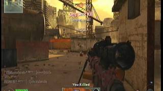 mw2 dark v RECON quickscope no-scope match