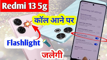 redmi 13 5g incoming call flashlight setting | how to enable flashlight in redmi 13 5g