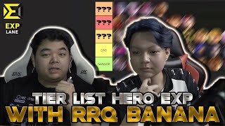 TIER LIST HERO EXPLANE WITH RRQ BANANA !! ADA RAHASIA BANANA WKWKWK !!