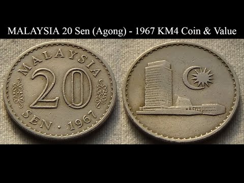 MALAYSIA 20 Sen (Agong) - 1967 KM4 Coin & Value