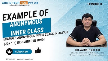 Example of Anonymous Inner Class in Java 8 (JDK 1.8) | Code Example & Explanation | Part 2