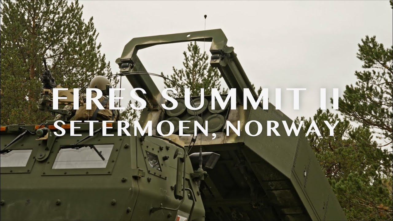 Simulated High Mobility Artillery Rocket System demonstration during FIRES Summit II in Norway,