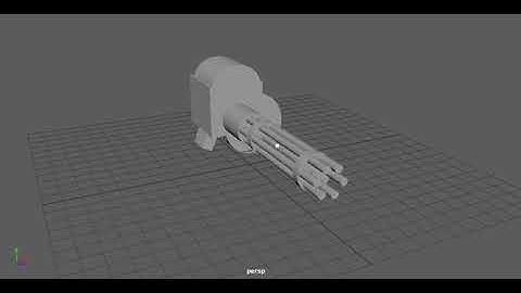 Basic Maya animation for rotating barrel weapon