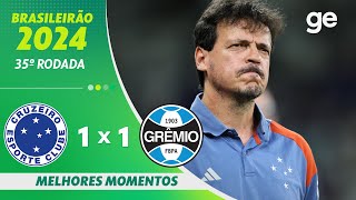 Thumbnail for CRUZEIRO 1 X 1 GRÊMIO | MELHORES MOMENTOS | 35ª RODADA BRASILEIRÃO 2024 | ge.globo