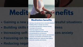 Meditation benefits #meditation #meditate #yoga #yogadaily