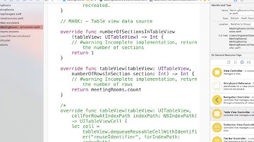 [iOS Swift입문] Dynamic Table View - Meeting Rooms 1
