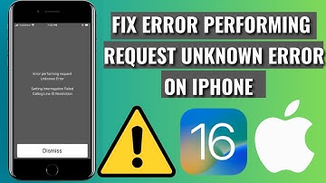 How to Fix Error Performing Request Unknown Error on iPhone or iPad