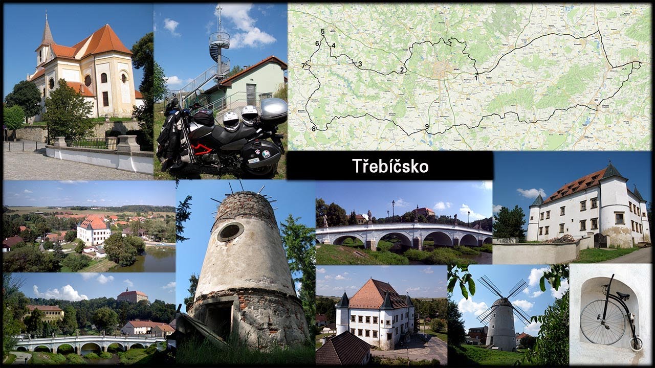 Třebíčsko - Most, mlýny, rozhledna a zámek