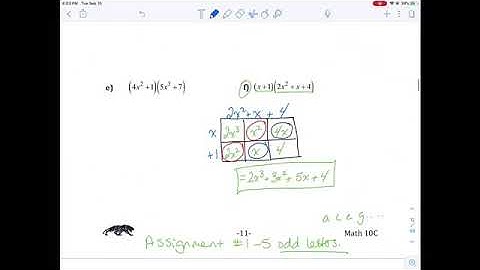 10C Polynomials Lesson 3:  Multiplying Polynomials Continued