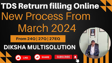 TDS return filing online | TDS and TCS Return filing process 2024