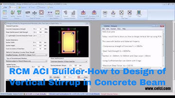 RCM ACI Builder-How to Design of Vertical Stirrup in Concrete Beam