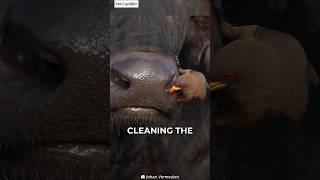 Oxpecker | Nature's Security and Cleaning Service #shorts #animals #birds