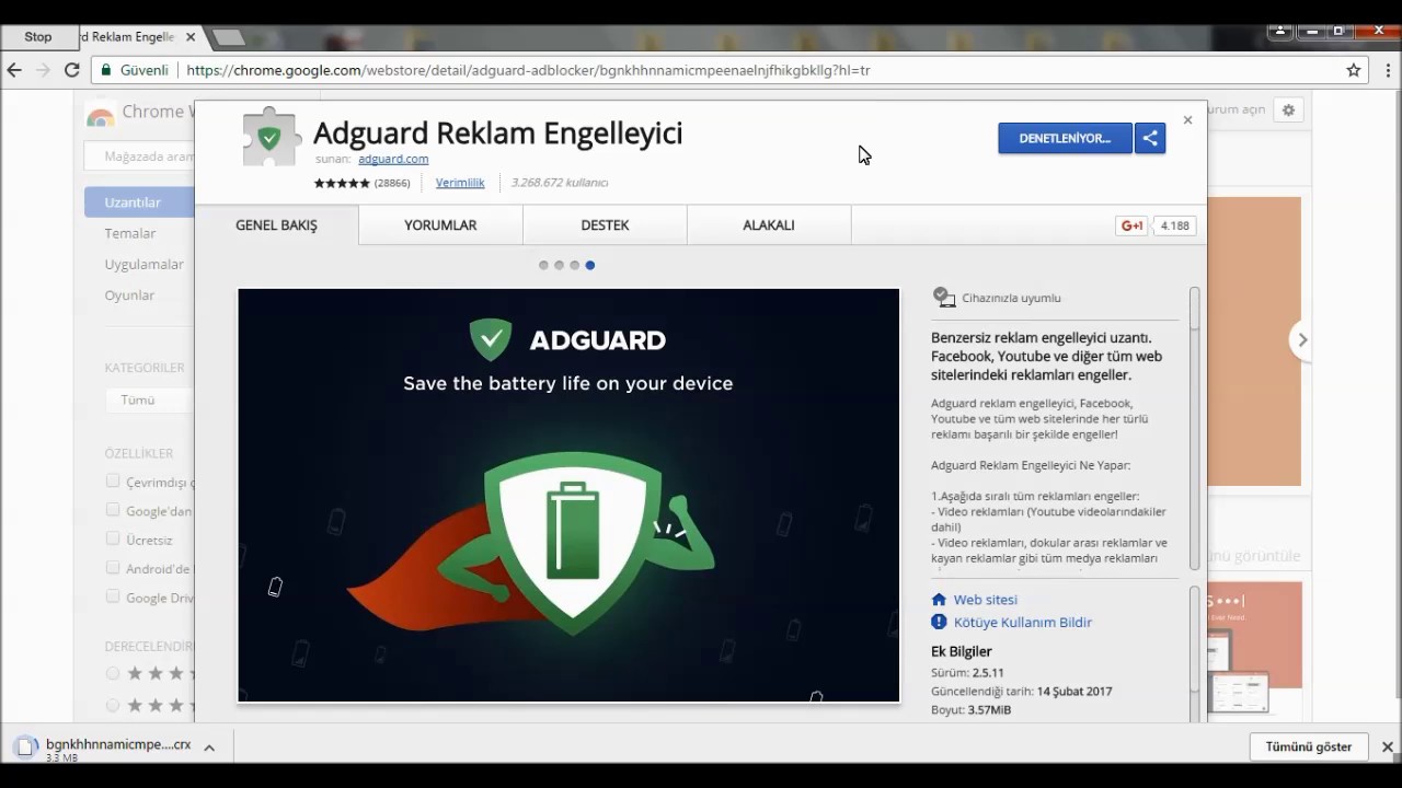 AdGuard Reklam Engelleyici Ekran Görüntüsü