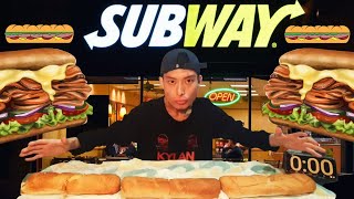 3 Subway Footlong Eaten in 3 Minutes!