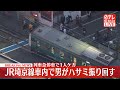 【空撮リプレイ】東京・北区を走るJR埼京線の車内で、男がハサミを振り回す──緊急ニュースライブ（日テレNEWS LIVE）