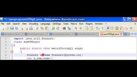 JAVA -Sum of number or digit in hindi