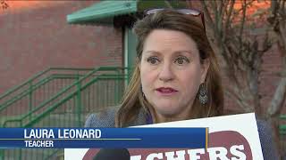 Protest at school board meeting
