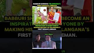 🙌Telangana' First Woman Lineman#trending#woman#lineman#peddi#telengana#emotional#viratkohli#flashman