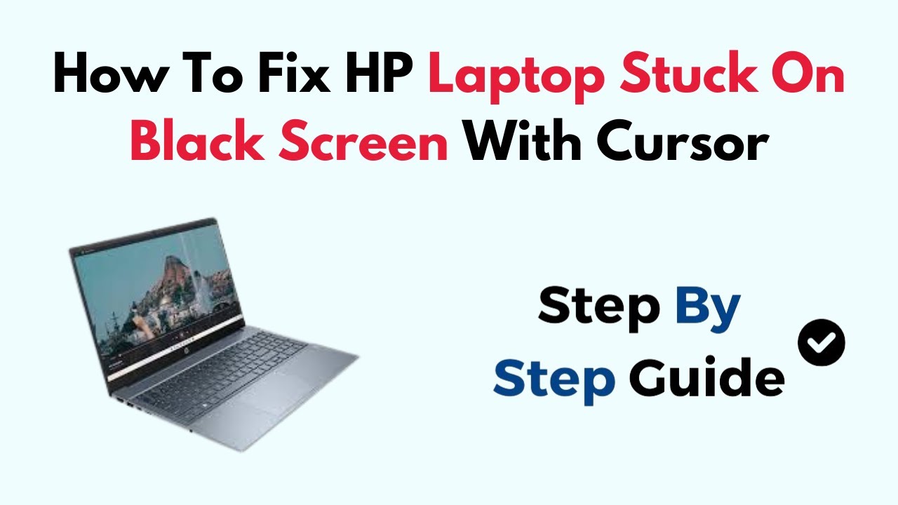 How To Fix HP Laptop Stuck On Black Screen With Cursor - YouTube
