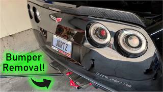 C6 Z06 Rear Bumper Skin Removal