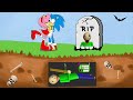 Sonic LOVE Amy! Baldi's Basics come back Hell | Pacman Stop Motion Game