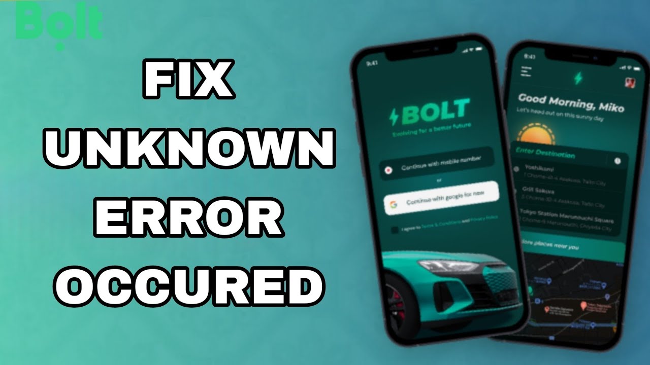 How To Fix And Solve Unknown Error Occured On Bolt App | Final Solution ...