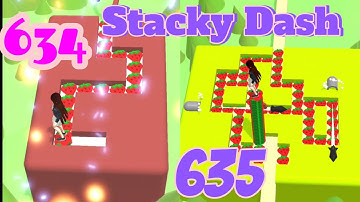 Gameplay top mobile games relaxing n satisfying game ios/android stacky dash #shorts  level 634 635