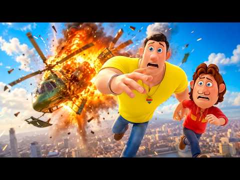 Guru and Bhole's Helicopter Crashed, How Will They Both Survive? | Moral Stories | Kids Videos | ...