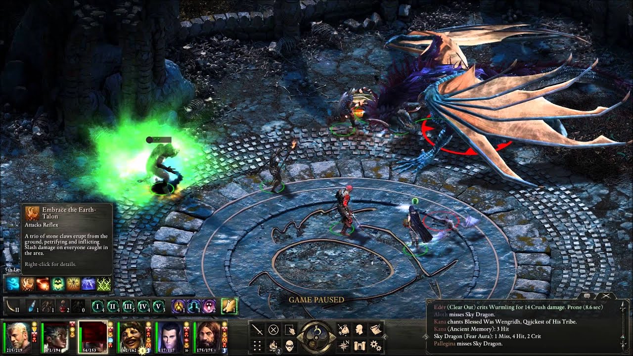 Pillars of Eternity Sky Dragon (Hard, Druid) YouTube