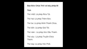 7 Phép Bí Tích #7phepbitich