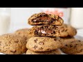 Easy Nutella Stuffed Chocolate Chunk Cookies (21 cookies with just 1 egg)