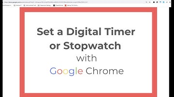 Setting a Digital Timer or Stopwatch with Google