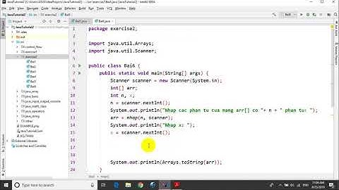 Bài tập Java - Bài 2.6: Chèn giá trị cho trước vào mảng đã sắp xếp