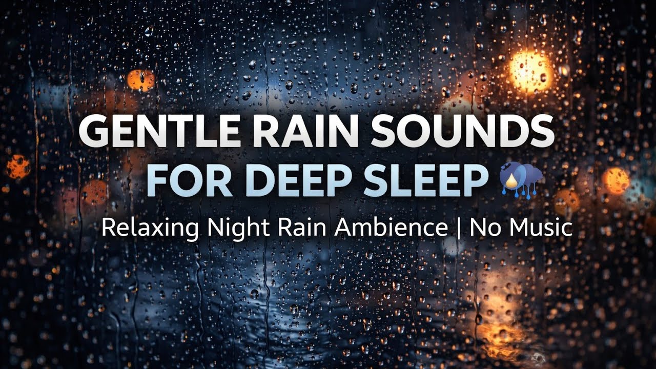 Gentle Rain Sounds for Deep Sleep 🌧️ | Relaxing Night Rain Ambience | No Music
