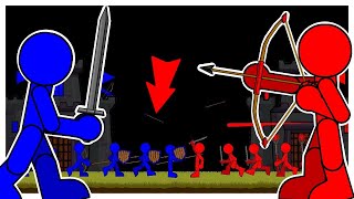 Batalla Medieval Épica en Unity: Combate entre Equipos Rojo y Azul - Defensa del Castillo