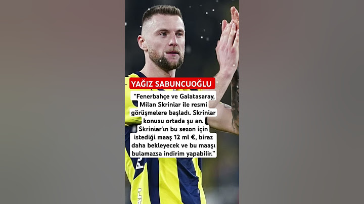 Yağız Sabuncuoğlu: “Fenerbahçe ve Galatasaray, Milan Skriniar ile resmi görüşmelere başladı #keşfet