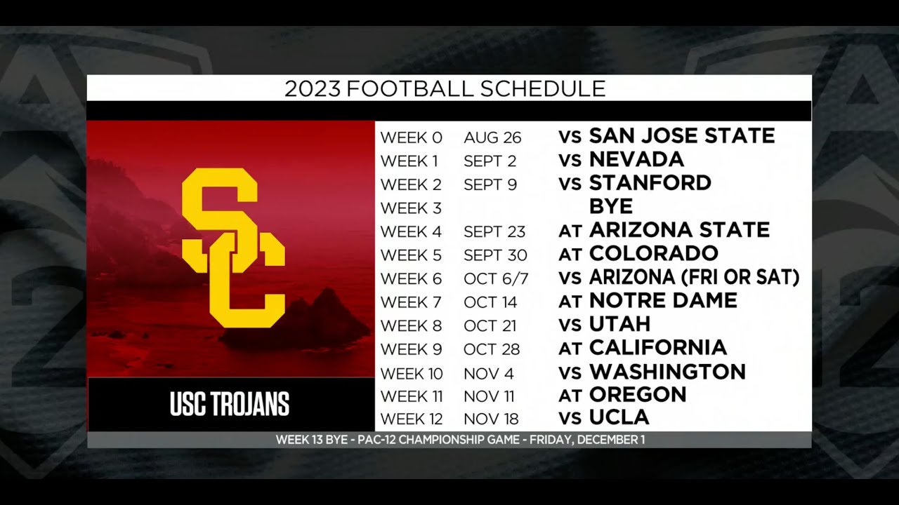 USC's 2023 football schedule Previewing the Trojans’ season YouTube