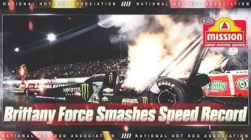 343.16 MPH! Brittany Force smashes the national speed record