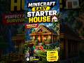 Minecraft Starter House in 60 Seconds! ⏱️🔥Easy Minecraft House Build That Looks AMAZING 😍