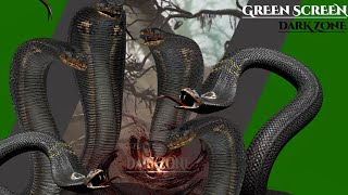 Naagin - Green Screen Black Cobra Snake | Snake Animation || DarkZone