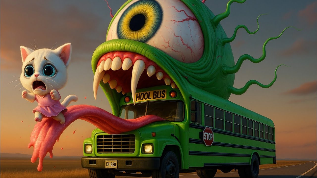 Mutated Monster Blocks Kitten's Path to School! 🐱💥 