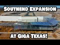 SOUTHEND EXPANSION AT GIGA TEXAS! - Tesla Gigafactory Austin 4K  Day 1/28/24 - Tesla Terafactory TX