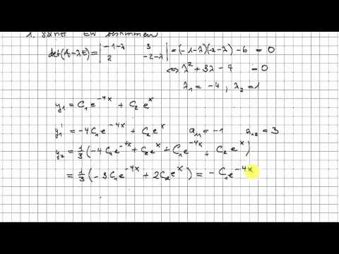 4.3 Differentialgleichungssysteme | Lösung eines homogenen Systems