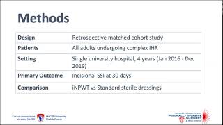 IMPACT OF INCISIONAL NEGATIVE PRESSURE WOUND THERAPY ON SURGICAL SITE INFECTION AFTER INCISIONAL...